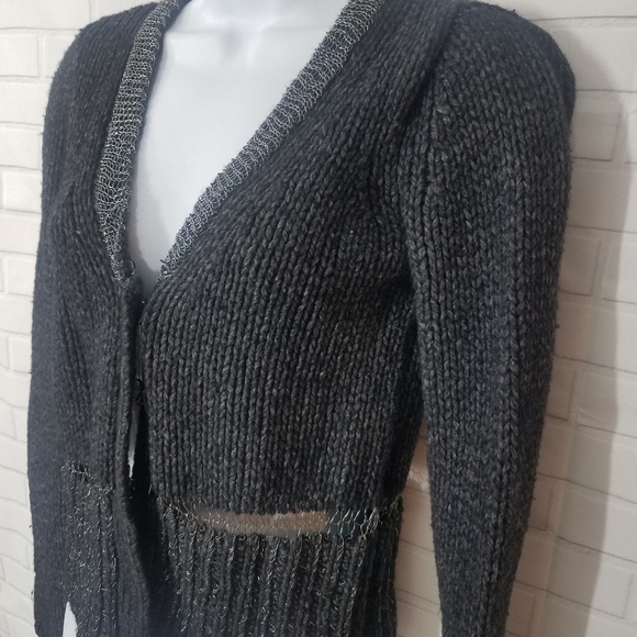 Duffy Gray Knit Wool Cashmere Blend Sweater - Picture 10 of 13